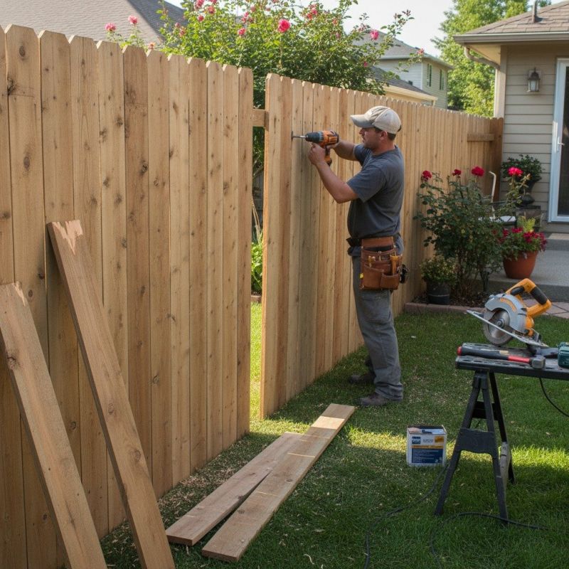 Fence Rail Repair